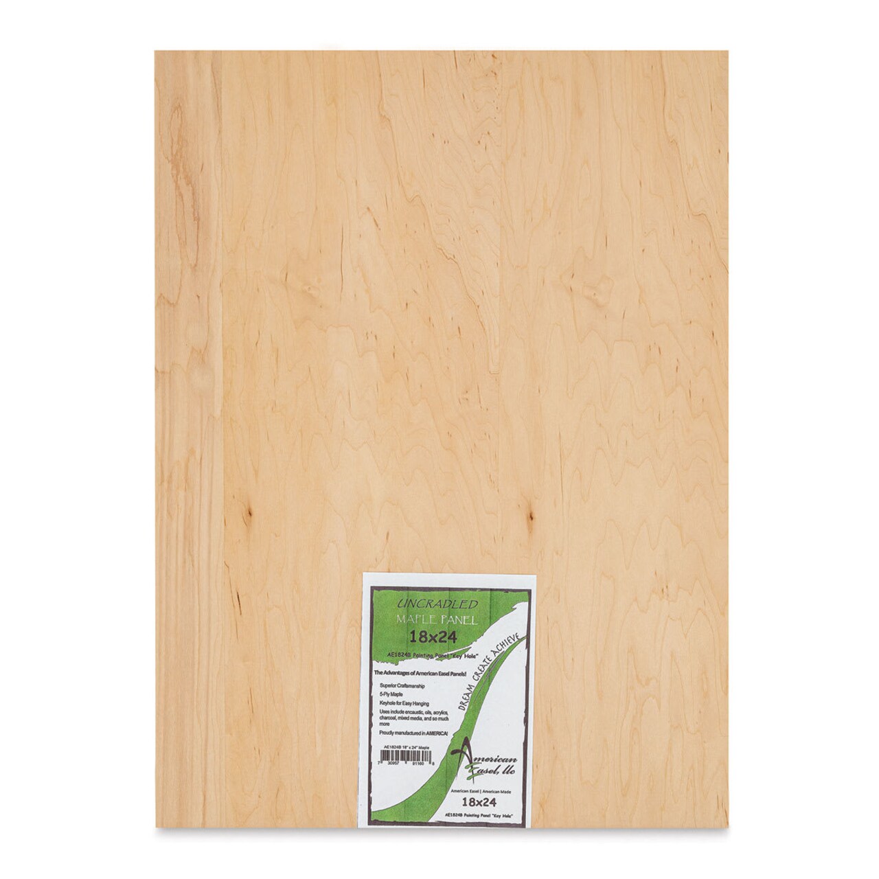 American Easel Maple Panel - 18" x 24", 1/2" Profile, Keyhole